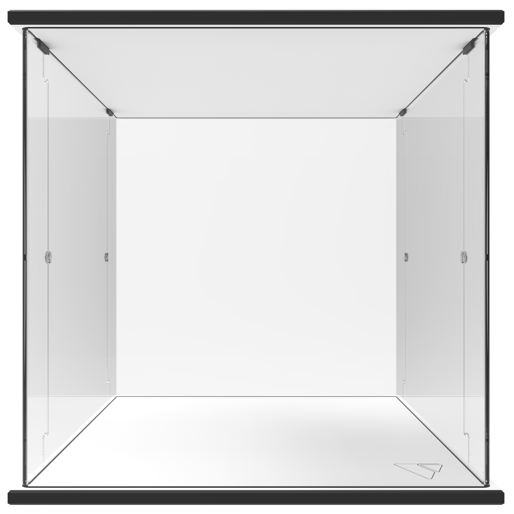 Vitrine Exposition LED H.200 x largeur 45 x profondeur 45 cm  Contact  EDIMETA - Présentoirs et PLV pour Exposer - Afficher et Présenter