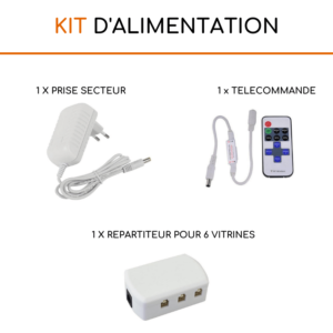 KIT D’ALIMENTATION POUR VITRINE MODULABLE CEOS